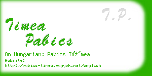 timea pabics business card